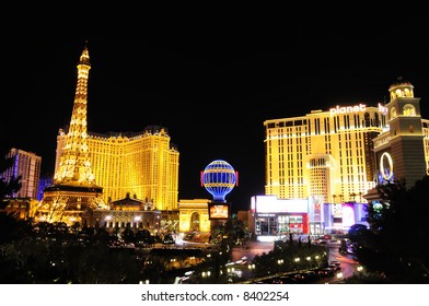 Las Vegas Strip Skyline At Night