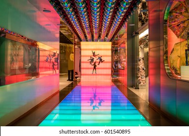 LAS VEGAS, USA - December 20, 2016: Entrance To The Beatles Cirque Du Soleil Theatre Love Show At The Mirage