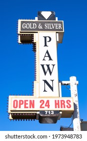 Las Vegas, USA - March 6, 2017 : The famous Gold Silver Pawn Shop known from the TV show Pawn Stars on Las Vegas Boulevard