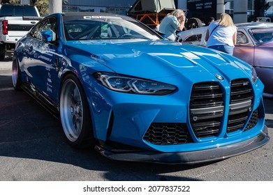 Las Vegas, USA - November 4, 2021: BMW M4 showcased at the SEMA Show.
