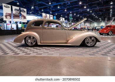 Las Vegas, USA - November 5, 2021: 11935 Chevrolet Master Two-Door Sedan “Grandmaster”r by Chip Foose showcased at the SEMA Show