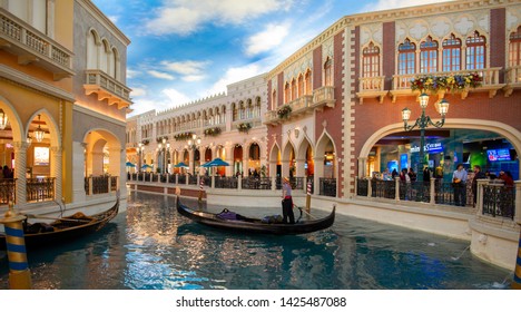 LAS VEGAS, USA - OCTOBER 16, 2018: The Venetian Resort Hotel Casino Opened On May 3, 1999.