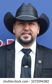 LAS VEGAS-APR 15: Singer Jason Aldean attends the 53rd Annual Academy of Country Music Awards on April 15, 2018 at the MGM Grand Arena in Las Vegas, Nevada.