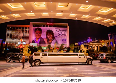 Las Vegas,Nevada,USA 1 January 2009 :Exterior of Bellagio casino hotel just a few hours after the last year