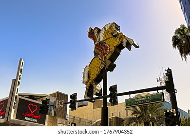 Las Vegas,NV/USA - Sep 12, 2018 : View Of The Fremont Street Experience In Las Vegas. The Fremont Street Experience Is A Pedestrian Mall And Attraction In Downtown Las Vegas.