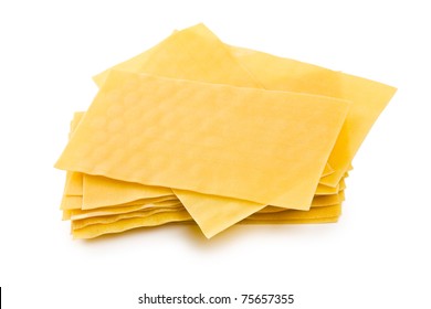 Lasagne Sheets On White Background