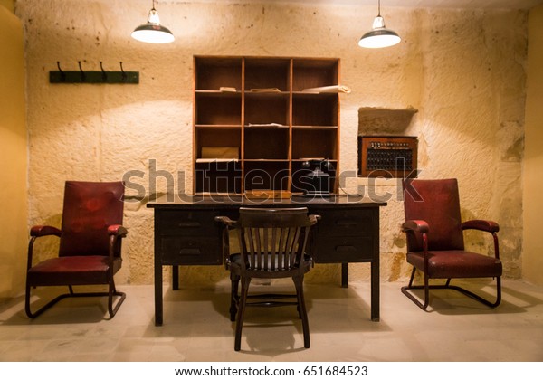 Lascaris War Rooms Nato Tunnels Valletta Royalty Free