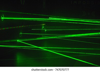 Laser Beams Dark Room Stock Photo 747070777 