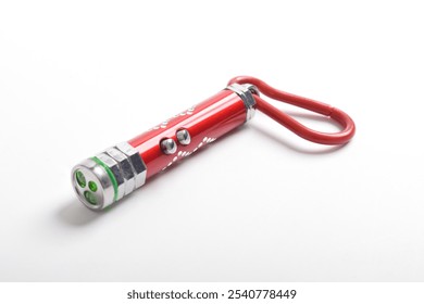 Laser pointer flashlight isolated on white background. Laser pointer for presentation