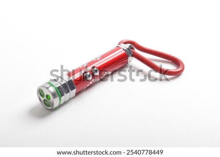 Laser pointer flashlight isolated on white background. Laser pointer for presentation