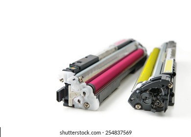 Laser Printer Toner On White Background