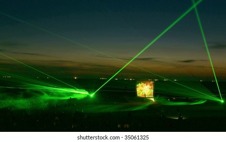 lasershow on the beach