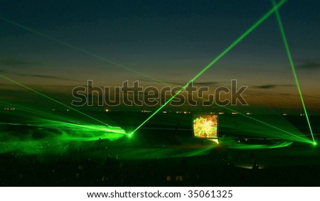 lasershow on the beach