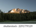 Lassen Peak Looms Over Kings Canyon on quiet summer morning