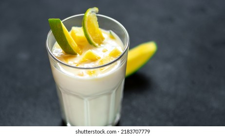 Lassi Is A Popular Traditional Cold Drink In India With A Base Of Dahi, Yogurt.