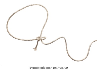 Lasso Wavy Rope, Isolated On White Background