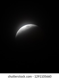 Last bit of light before full lunar eclipse