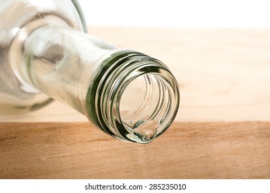 The Last Drop Of Water Coming Out Of A Bottle