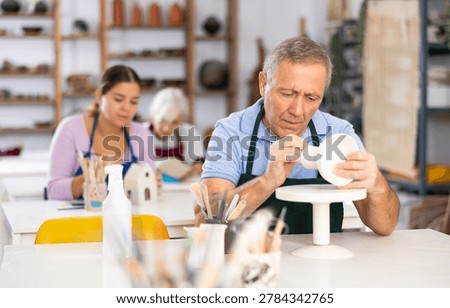 last and important touch is application of paint on finished pottery