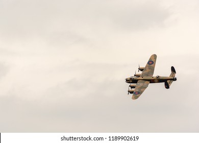 Last Lancaster World War II Bomber in an aerial exhibition