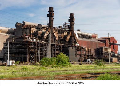 The last of the old time rust belt steel mills that is still in operation today in Cleveland, Ohio