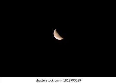 Last Quarter Moon At Night