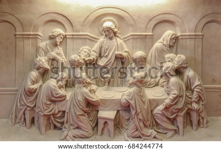 The Last supper sculpture