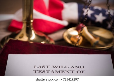 Last Will And Testament Document On Desk