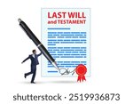 Last will and testament legal concept