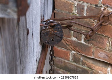 Latch or lock old in an old colonial building. Historic Prison Gaol - Shutterstock ID 2139907855