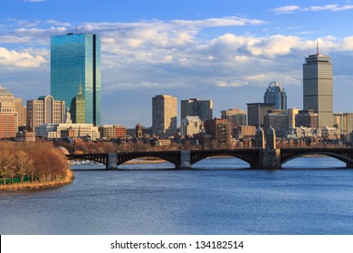 Late Afternoon Boston Back Bay Skyline