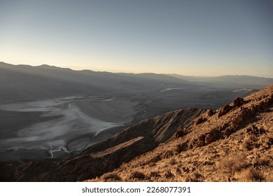 Late Afternoon Light On Dantes View Over Badwater Basin in Death Valley