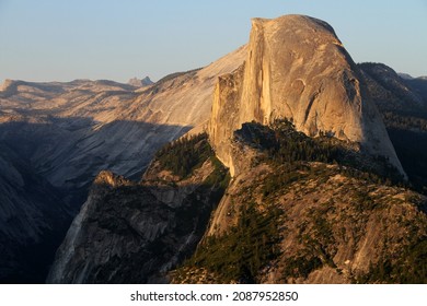 The Late Afternoon Sun Hits Half Dome At Yosemite National Park, California