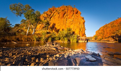 Late Afternoon Sun On A Gorge On The Old River In The Kimberley Region Of Western Australia