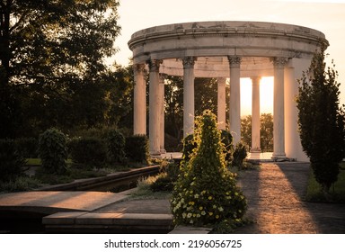 Late afternoon view of the amphitheater at Untermyer Public Park in Yonkers, NY