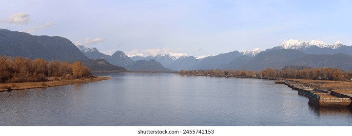 Late autumn colors of Pitt River British Columbia - Powered by Shutterstock