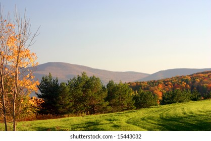 Late Autumn Meadow In The Catskill Mountains