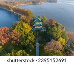 Late autumn scenery of Wuhan East Lake Scenic Area