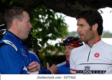 The Late Colin McRae Talks With F1 Driver Mark Webber