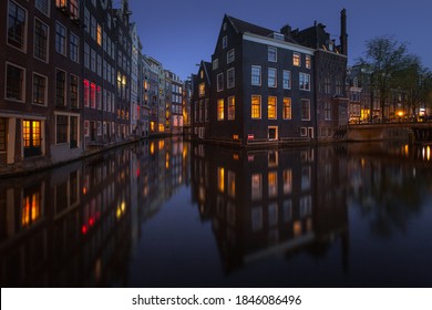 Late Evening In Amsterdam, Netherlands.