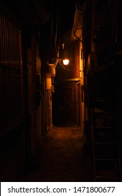 Late Night Dark Alleyway Lit Stock Photo Edit Now