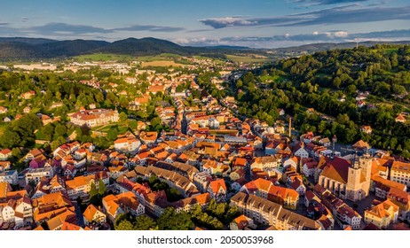 Late Summer Evening Walk With A View Over The Half-timbered Town Of Schmalkalden - Thuringia - Germany