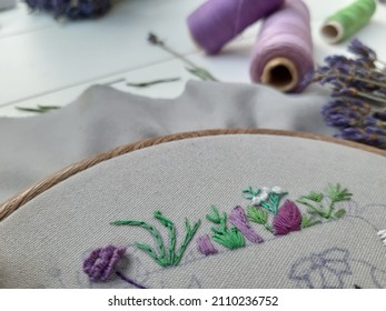 Late Summer Lavender Harvest In The Cottage Garden - Morning Coffee