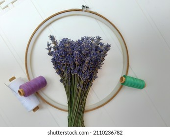 Late Summer Lavender Harvest In The Cottage Garden - Morning Coffee