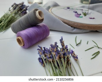 Late Summer Lavender Harvest In The Cottage Garden - Morning Coffee