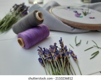 Late Summer Lavender Harvest In The Cottage Garden - Morning Coffee