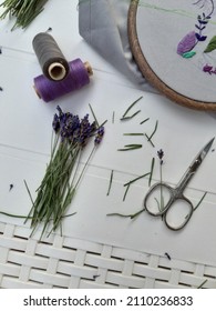 Late Summer Lavender Harvest In The Cottage Garden - Morning Coffee