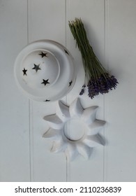 Late Summer Lavender Harvest In The Cottage Garden - Morning Coffee