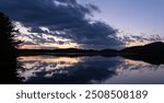 Late summer sunset at serene Opeongo Lake in Algonquin Park