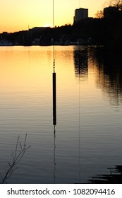 Lateral Mark On Canal Against Sunset Stock Photo 1082094416 | Shutterstock